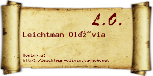 Leichtman Olívia névjegykártya
